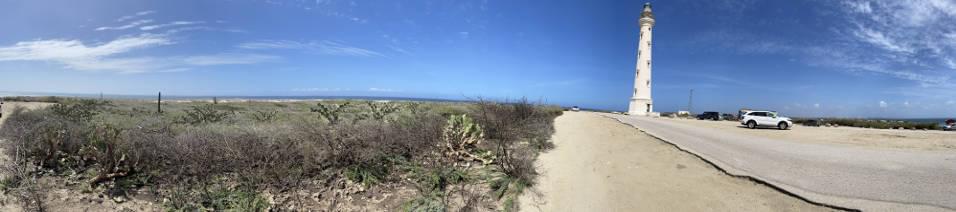 Ein Panoramablick am Arashi Beach mit California Lighthouse(© Frank Stein) Panorama am Arashi Beach mit California Lighthouse