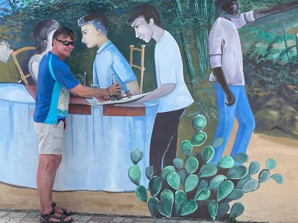 Streetart - virtuelles Getränk (© Frank Stein) Streetart in San Nicolas