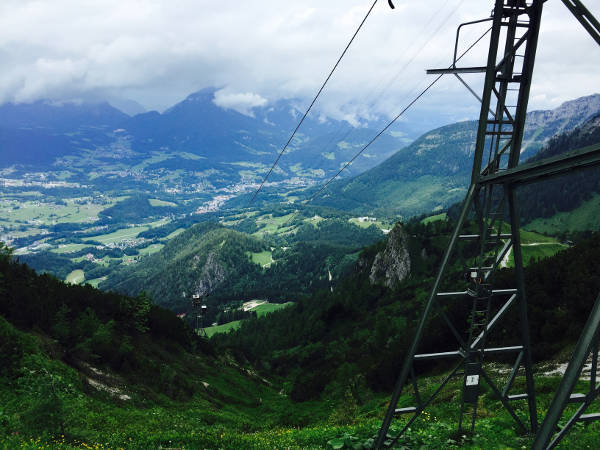 Blick aus der Seilbahn Seilbahn
